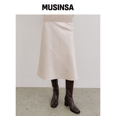 OCTETTE MARRY BIAS SATIN MIDI SKIRT_2COLOR M韩国官网直邮进口