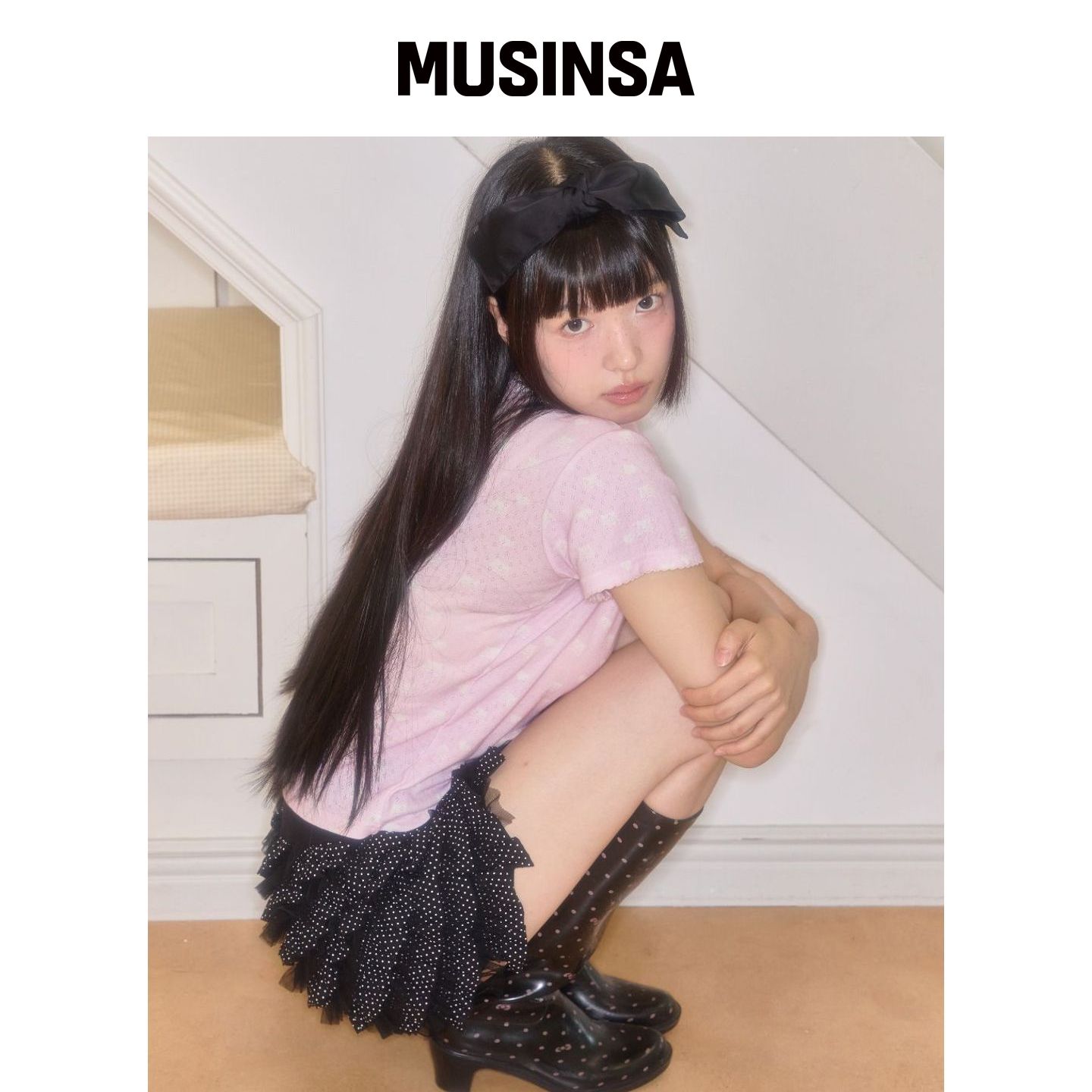 SHAKIRI NICO 蕾丝层叠迷你裙(VLACK) MUSINSA韩国官网直邮进口
