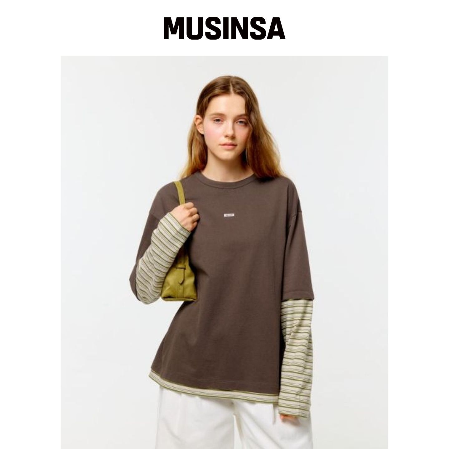 DEPOUND 条纹层叠LOGO T恤 [文胸绑带] MUSINSA韩国直邮官方正品