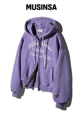 BAKKEN ATELIER AMUZ 连帽拉链衫 BK79892_PURPL韩国官网直邮进口