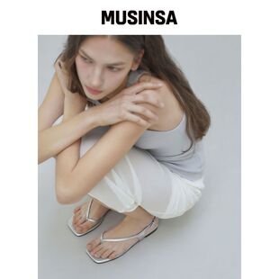 SAPPUN 포尔尼方形夹脚凉鞋 (1cm) MUSINSA韩国官网直邮进口