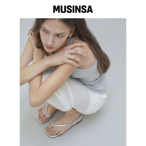 SAPPUN 포尔尼方形夹脚凉鞋 (1cm) MUSINSA韩国官网直邮进口