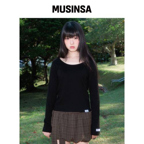 ROSEFRANTZ Essential Rose Label 长袖衬衫 [黑韩国官网直邮进口