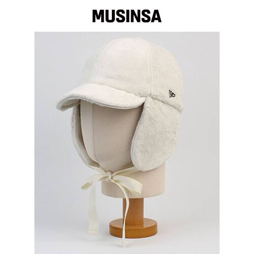 UNIVERSAL CHEMISTRY MUJI 象牙色毛绒耳罩帽 MU韩国官网直邮进口