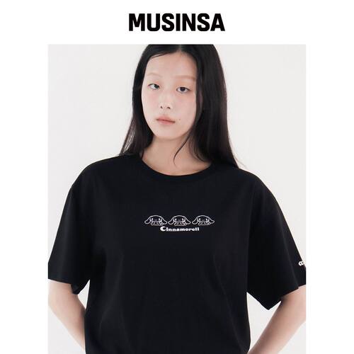 CHICKS CINAMOROLL 三重背带短袖T恤 黑色 MUSIN韩国官网直邮进口