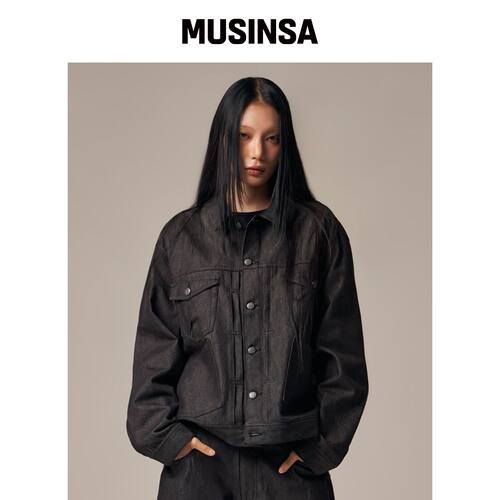 IDWS Bolly 原色牛仔夹克 黑色 MUSINSA韩国官网直邮进口