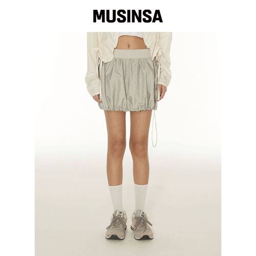 DEARSTALKER CARGO PUMPKIN MINI SKIRT - 灰色韩国官网直邮进口