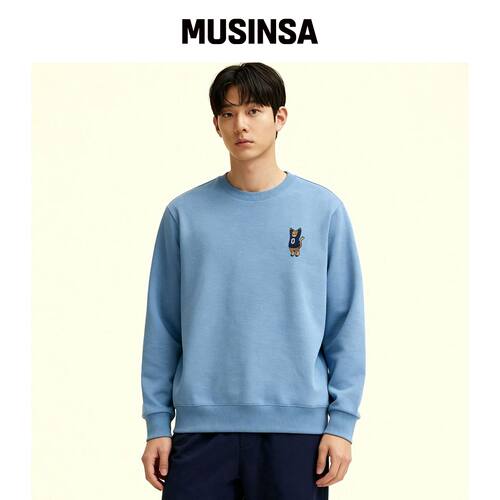 OKSTAR 万岁喵刺绣特厚运动衬衫 MUSINSA韩国直邮官方正品