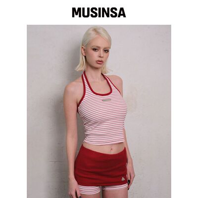 RECORDINGHOUSE W REC HALTER NECK TANK TOP [R韩国官网直邮进口