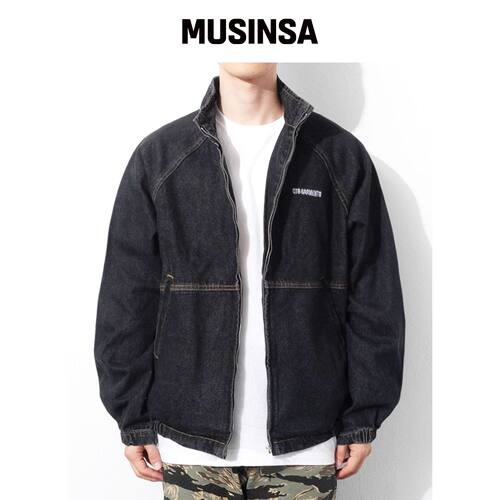 QT8 GARMENTS BN牛仔拉格兰夹克（黑色） MUSINS韩国官网直邮进口