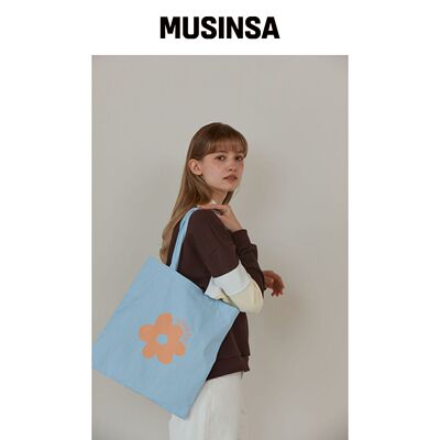 ANOETIC ANC FLOWER ECO BAG_蓝色韩国官网直邮进口