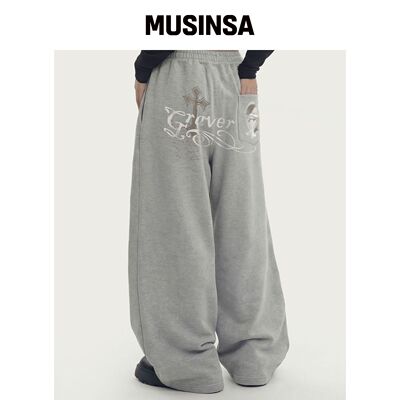 GRAVER [UNISEX]DONTCRY 宽松训练裤_2色韩国官网直邮进口MUSINSA