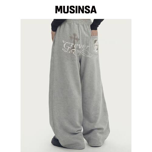 GRAVER [UNISEX]DONTCRY 训练宽松裤_2色 MUSINS韩国官网直邮进口