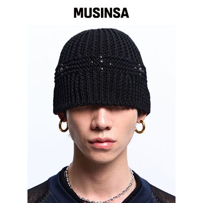 RSSC 迷你铆钉针织帽 - 黑色 MUSINSA韩国直邮官方正品