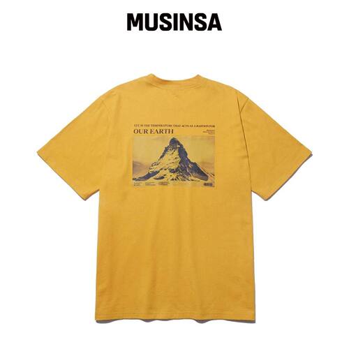 POLLUTION MOUNTAIN PICTURE T-SHIRT韩国官网直邮进口MUSINSA