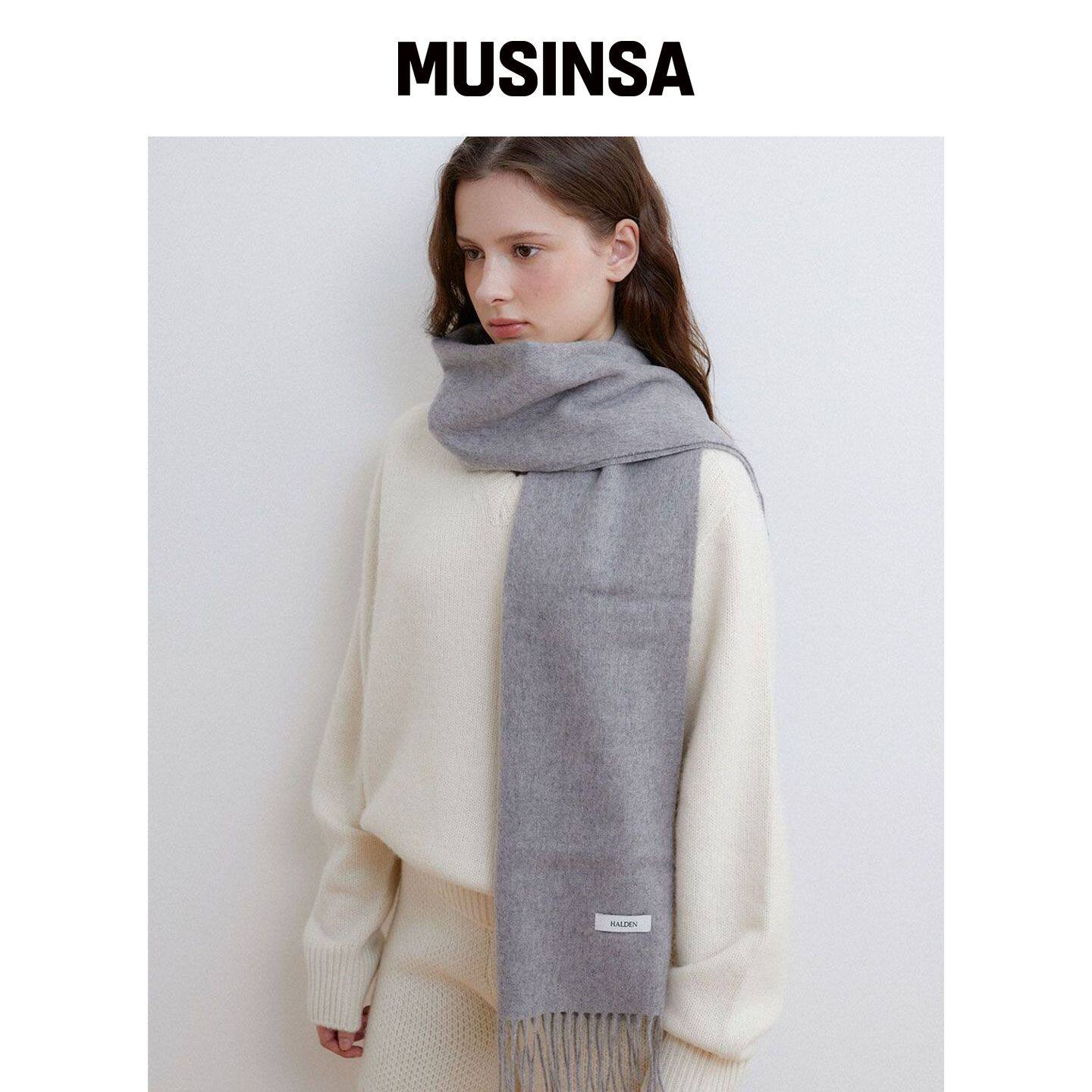 HALDEN essential cashmere 100 羊绒围巾 (M044韩国官网直邮进口