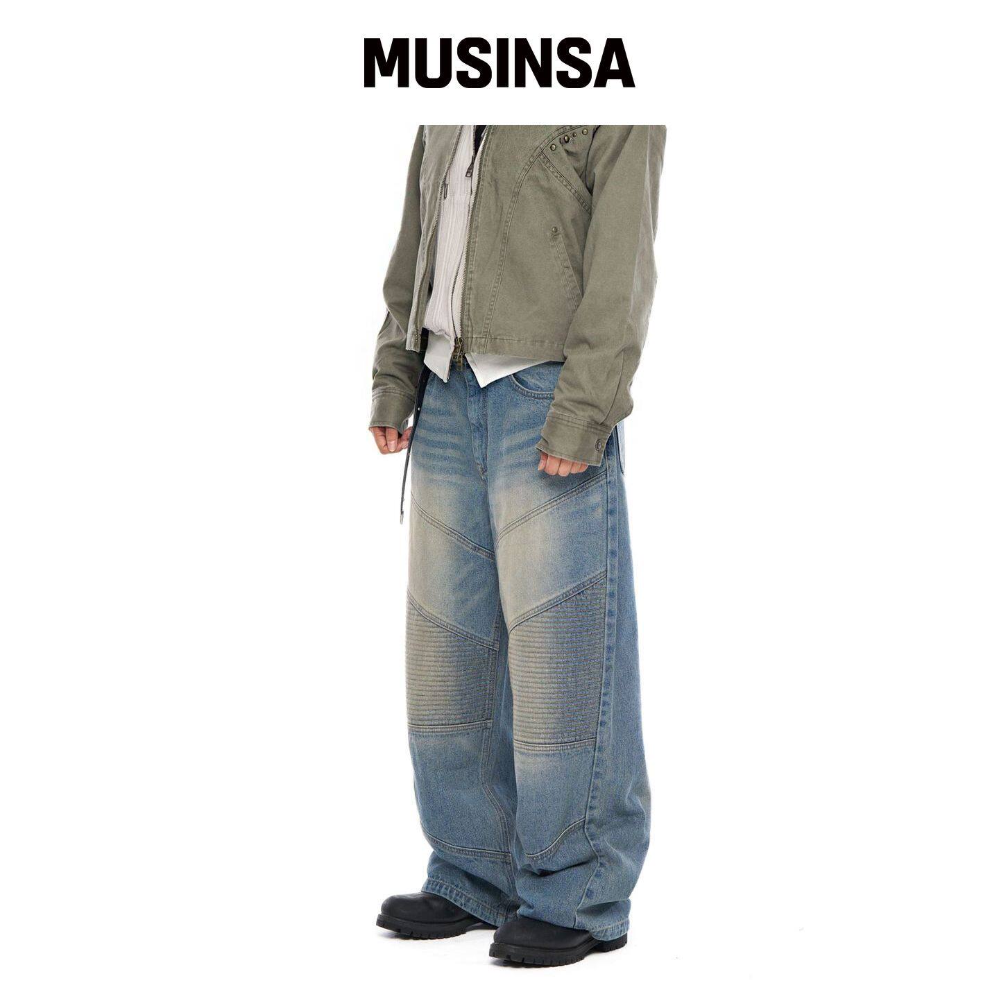 AAKAM 骑士风牛仔裤(蓝色) MUSINSA韩国官网直邮进口