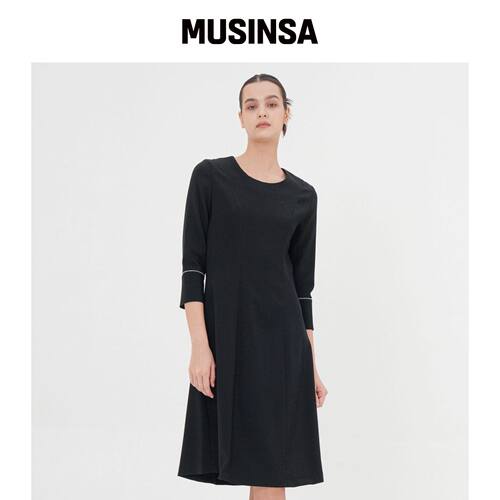 ACUD Chain Detail Slim Dress _Black韩国官网直邮进口MUSINSA