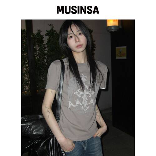 AAKAM 交叉翼半袖上衣（米色） MUSINSA韩国官网直邮进口