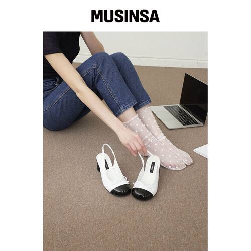LEVASE 例如) clover sling back-wb 5cm MUSINS韩国官网直邮进口