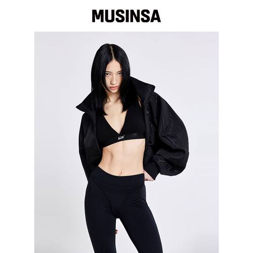 51PERCENT FOR WOMAN LOUVER TRACK ZIP-UP - 黑韩国官网直邮进口