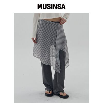 DEARSTALKER SIENA SHEER WRAP SKIRT - CHECK韩国官网直邮进口