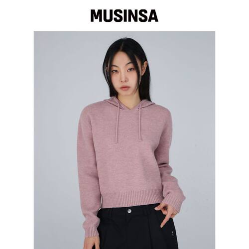 CHICKS 凯登连帽针织衫 粉色 MUSINSA韩国官网直邮进口