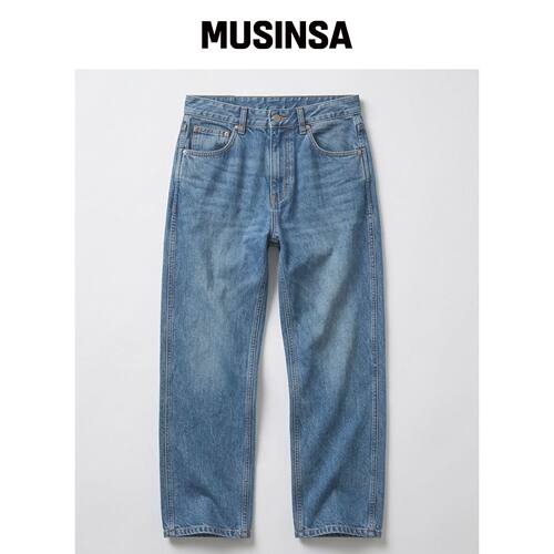 LMOOD 特里水洗牛仔裤 中蓝色 MUSINSA韩国直邮官方正品