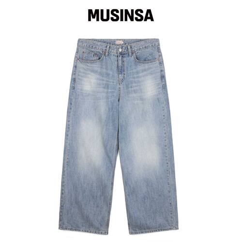 PEALP Core Wide Jeans 42 (LIGHT BLUE)韩国官网直邮进口MUSINSA