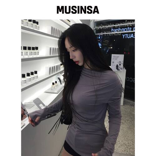 FLAREUP 2.垂坠长袖衫 (FL-146_灰色) MUSINSA韩国官网直邮进口
