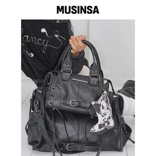 FANCY CLUB 黑色皮革迷你包 F26QE991 MUSINSA韩国直邮官方正品