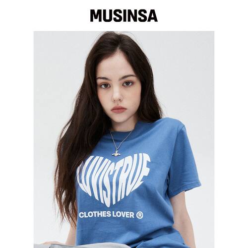 LUVISTRUE SU HEART LOGO T恤（2色） MUSINSA韩国直邮官方正品