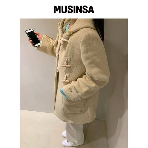 CGP (女款) 羊毛大衣_黄油色 MUSINSA韩国官网直邮进口
