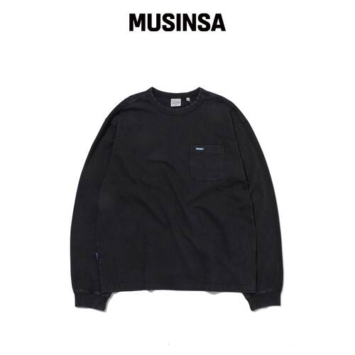 PENFIELD 水洗基础口袋长袖T恤 黑色_FS1KT43U韩国官网直邮进口
