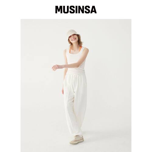 QUAFE TERRY 2-WAY JOGGER PANTS_白色韩国官网直邮进口MUSINSA