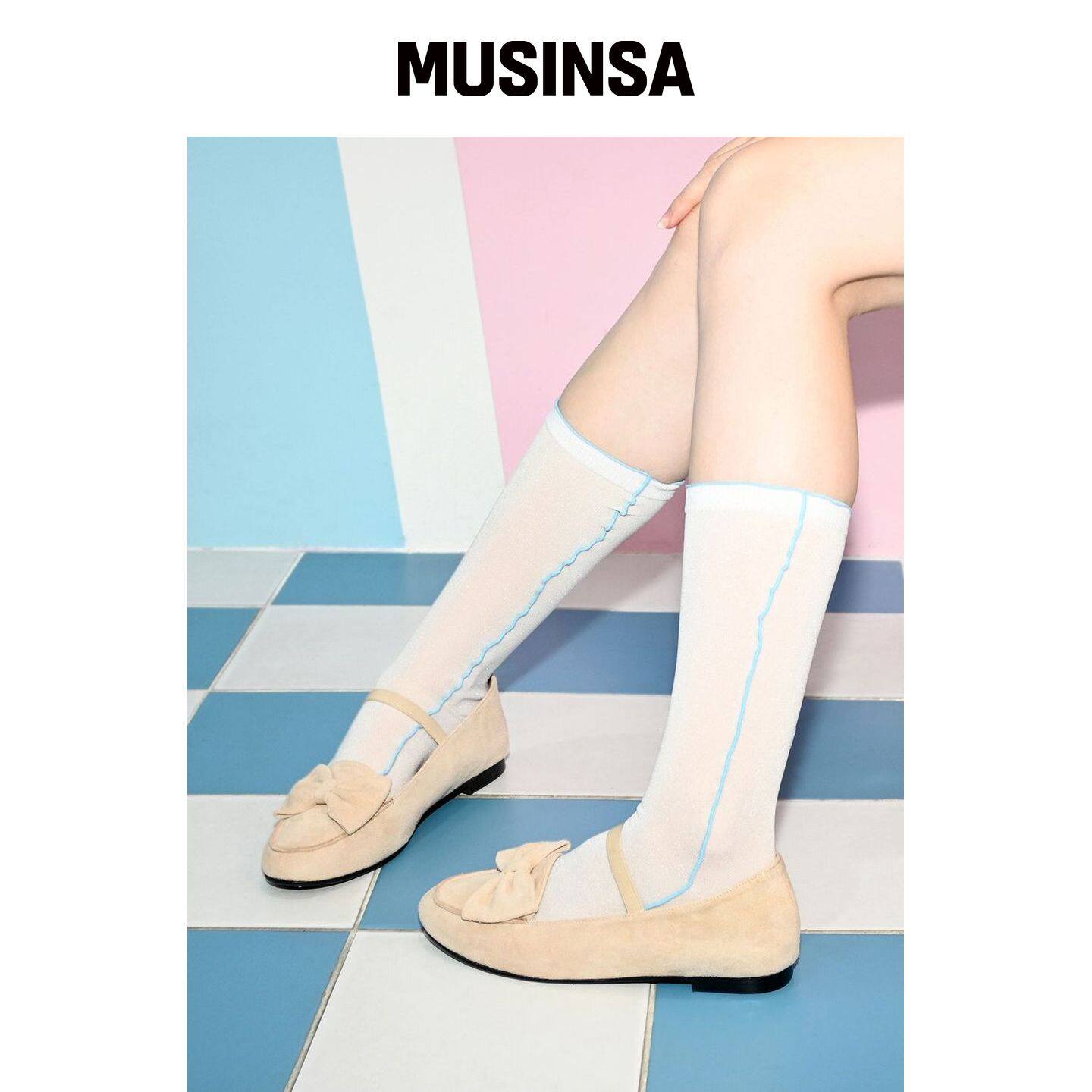 LEVASE 例如) kitty驾驶乐福鞋-米色 1cm MUSINS韩国官网直邮进口