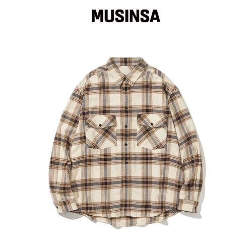 HISHANDER COTTON SILK NEP CPO 衬衫韩国官网直邮进口MUSINSA