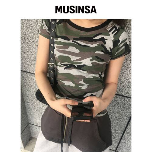 CHICKS 卡莫修身基础款T恤 米色 MUSINSA韩国直邮官方正品