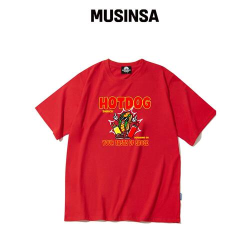 TRIPSHION Hotdog Chill 图形T恤 - RED韩国官网直邮进口MUSINSA
