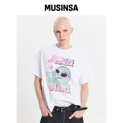 HOODHOOD 51AREA ILLY 短袖T恤 WHITE MUSINSA韩国直邮官方正品