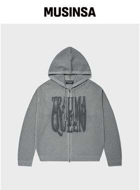 SAINTPAIN SP Phantom Mesh 针织开衫 灰色韩国官网直邮进口