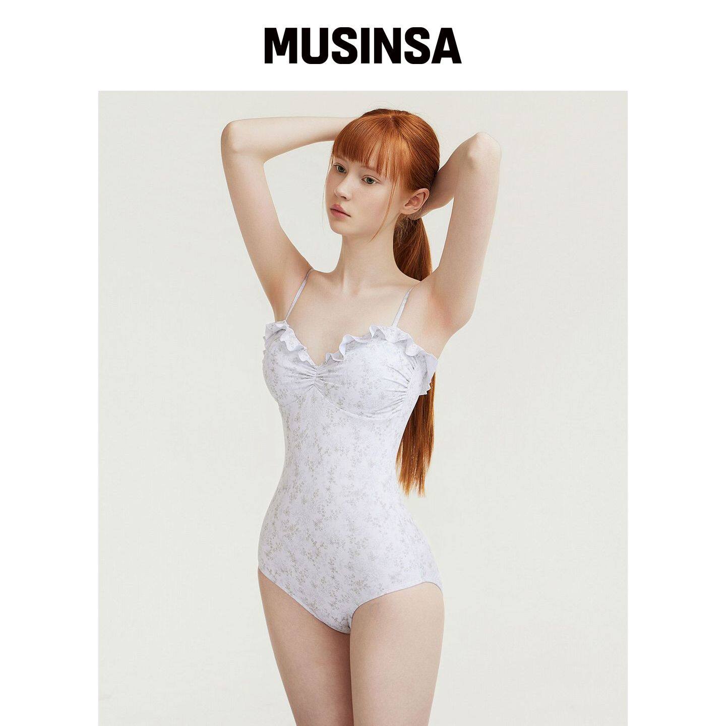 AGNEL FLORA 单基尼_奶油色 MUSINSA韩国官网直邮进口