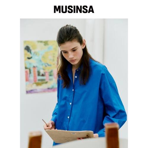 DEPOUND 超大球拍衬衫 [LOYAL BLUE] MUSINSA韩国官网直邮进口
