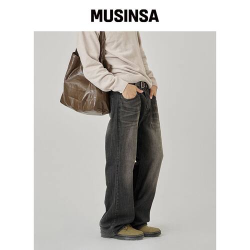 THE-ABON 一池宽松靴子裤黑色 MUSINSA韩国直邮官方正品