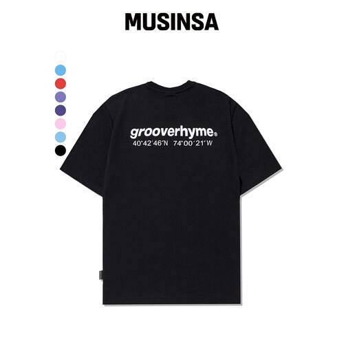 GROOVE RHYME 女性 NYC LOCATION T-SHIRT (8COL韩国官网直邮进口