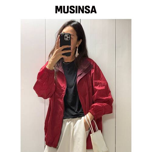 FRITUR Cocoon风衣 红色_F261JP03 MUSINSA韩国官网直邮进口