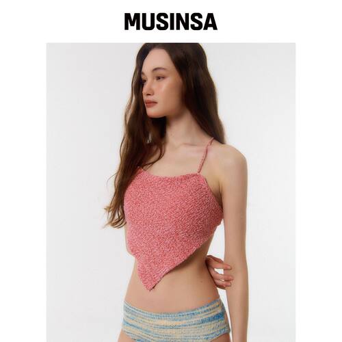 QUAFE STRAP KNIT TOP (BIKINI)_波波红韩国官网直邮进口MUSINSA