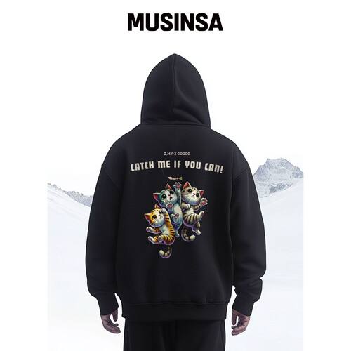 OHP OHPxGOODD CHIMI绒面连帽卫衣 MUSINSA韩国直邮官方正品