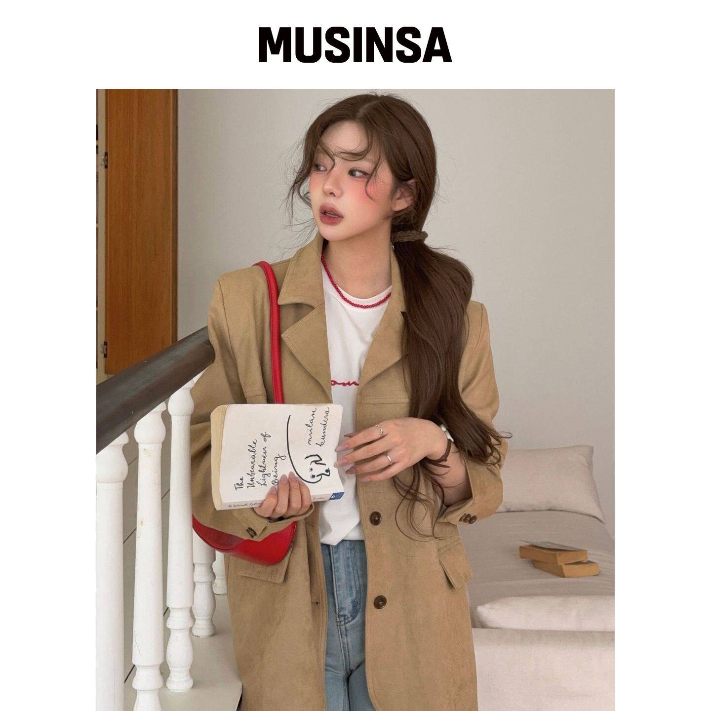 TWEE 丁兹基础款西装外套[麂皮/皮革] MUSINSA韩国官网直邮进口