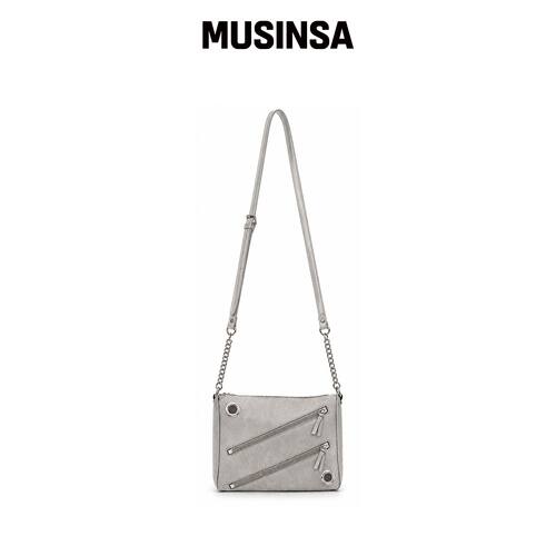 SQUARELINE DUSK迷你包_浅灰色 MUSINSA韩国官网直邮进口
